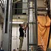 Payload being prepared for bend testing